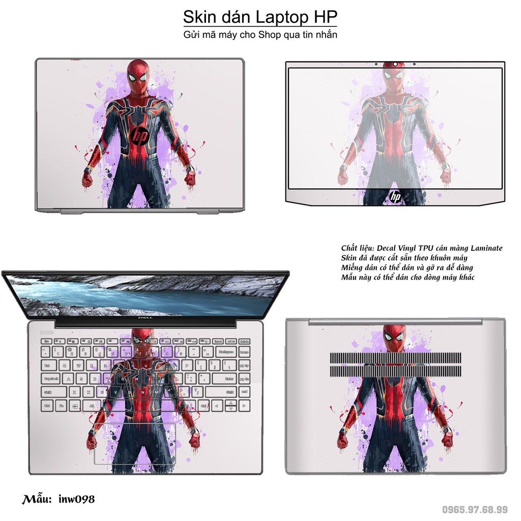 Skin dán Laptop HP in hình Inifinity War (inbox mã máy cho Shop)