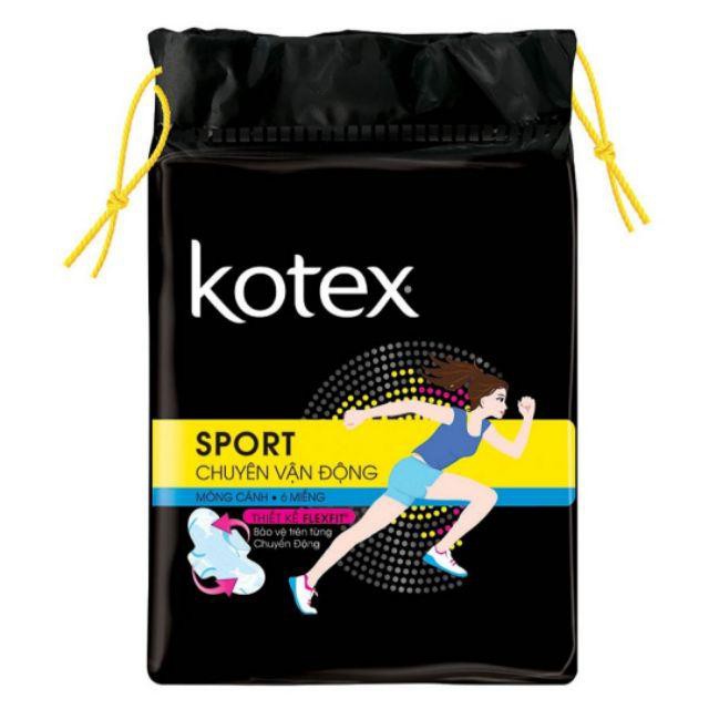 COMBO 8 gói BVS Kotex Sport Siêu mỏng cánh 6s