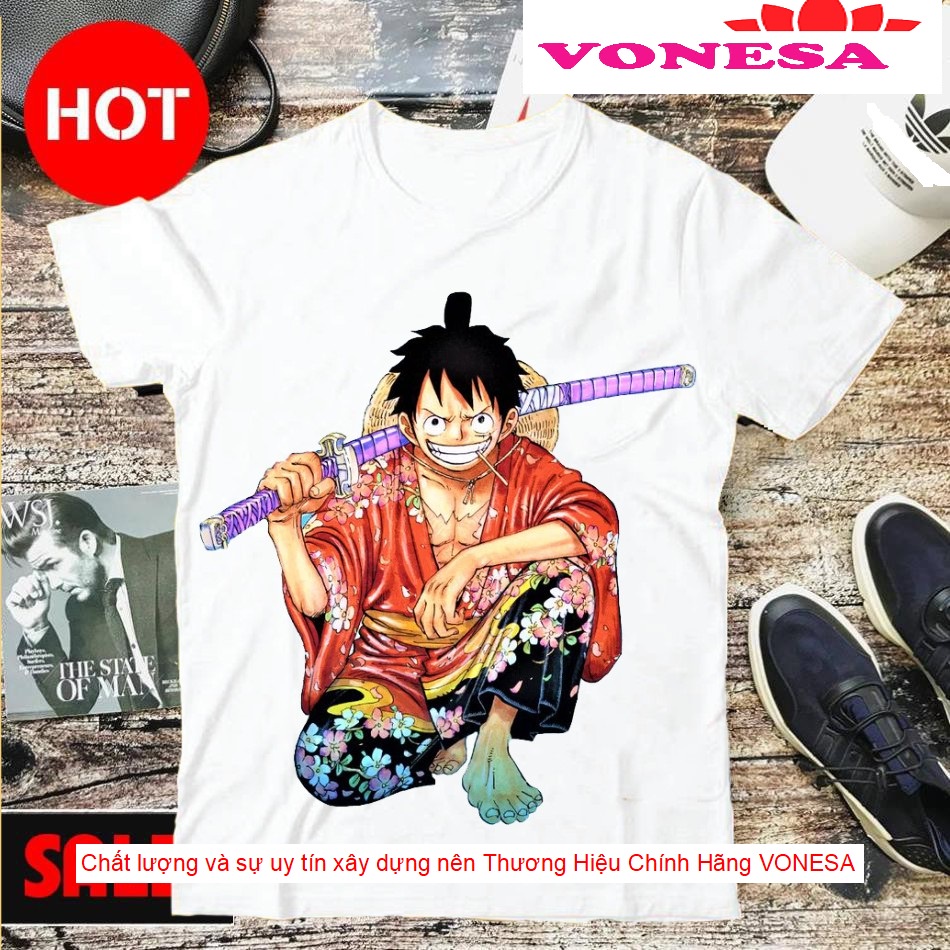 ⚡️FREESHIP⚡️Áo Thun In Hình Monkey D.Luffy 2 Mẫu Trắng & Đen Cực ĐẹpHOT