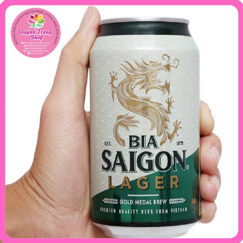 Thùng 24 lon bia Sài Gòn xanh Lager 330ml