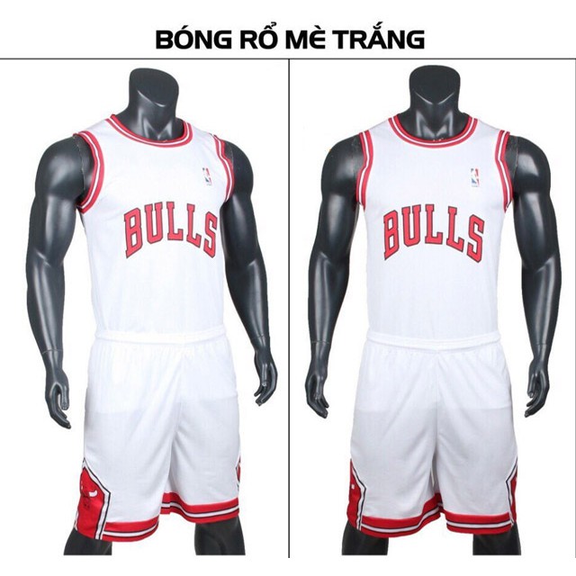 ÁO BÓNG RỔ NBA BULL WHITE