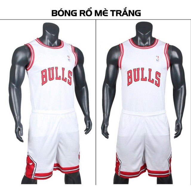 ÁO BÓNG RỔ NBA BULL WHITE