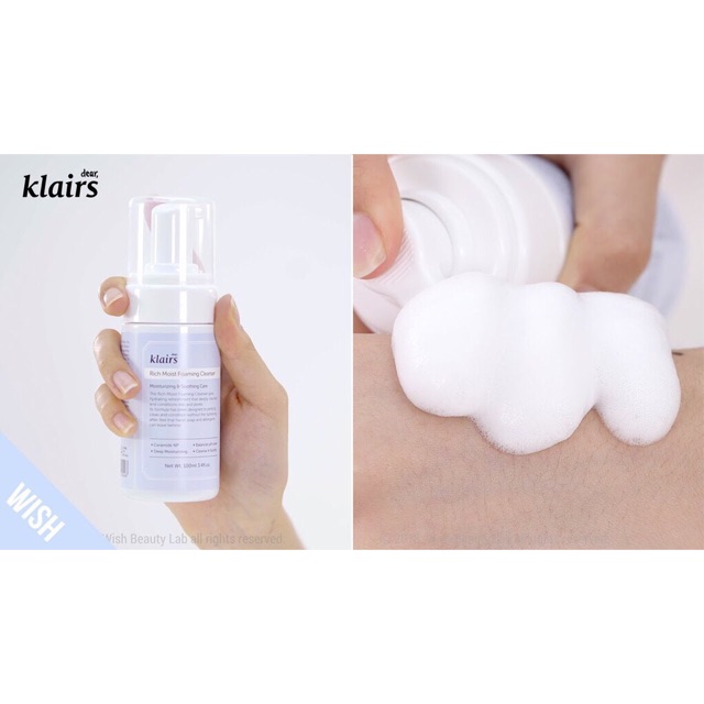 Sữa Rửa Mặt Dạng Bọt Klairs Rich Moist Foaming Cleanser 100ml