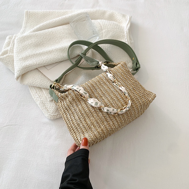 Túi Đeo Vai Đan Rơm Thời Trang Dễ Phối Đồ Cho Nữ