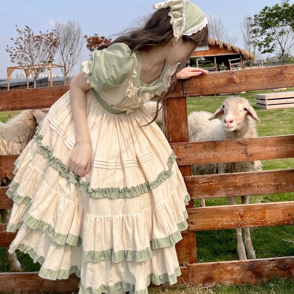 [NANAKO] Đầm Tay Ngắn Kiểu Lolita Xinh Xắn | BigBuy360 - bigbuy360.vn