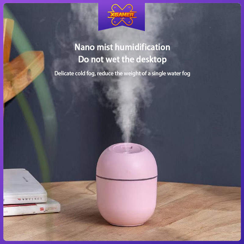 XGamer Portable Cool Mist Humidifier Diffuser Quiet Auto Shut-Off Night Light with fan for home and office