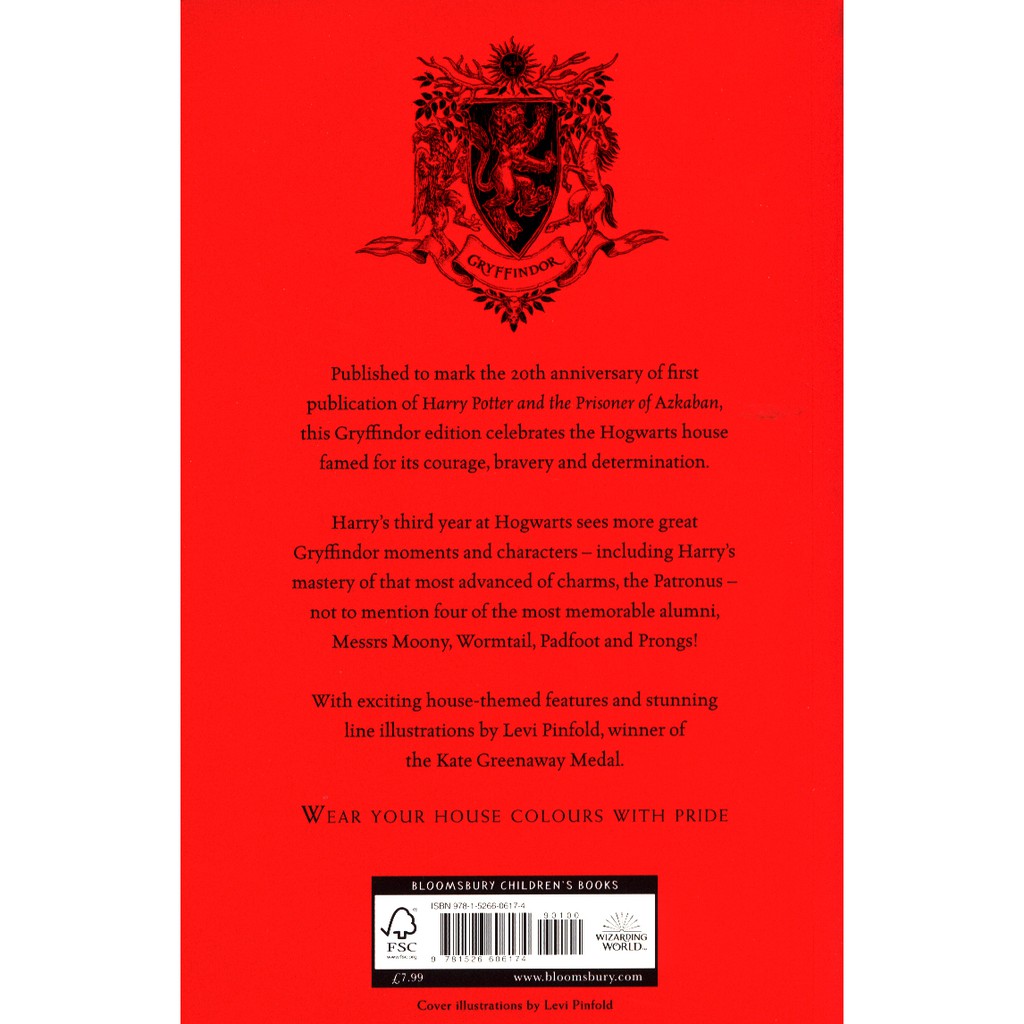 Truyện: Harry Potter and the Prisoner of Azkaban (Gryffindor Edition Paperback - English Book)