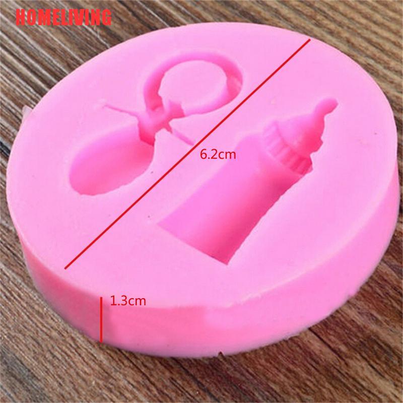 1 Khuôn Silicone Làm Bánh Kẹo Hình Bình Sữa Em Bé Trang Trí