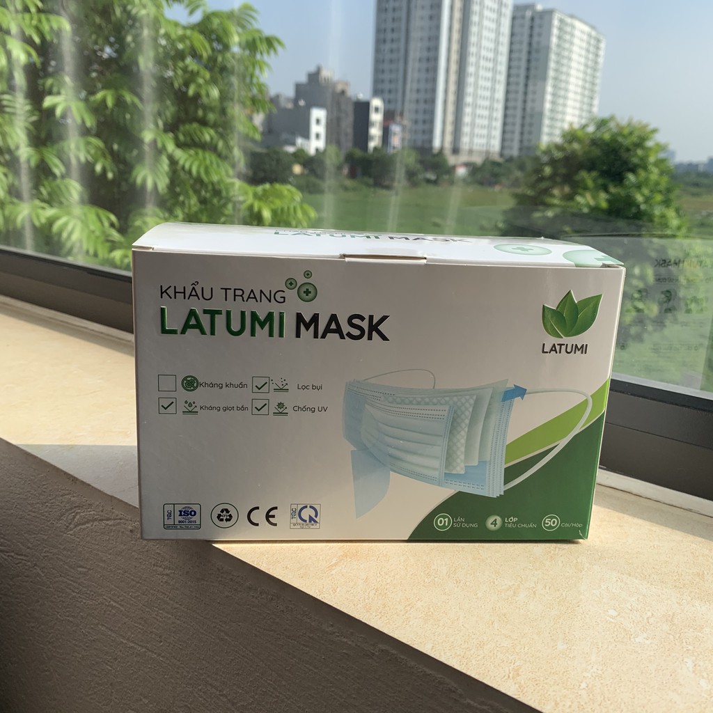 Khẩu Trang ⚜️LATUMI⚜️ Khẩu Trang Y Tế 50 Chiếc Khẩu Trang Dày Dặn Kháng Khuẩn 99% | BigBuy360 - bigbuy360.vn