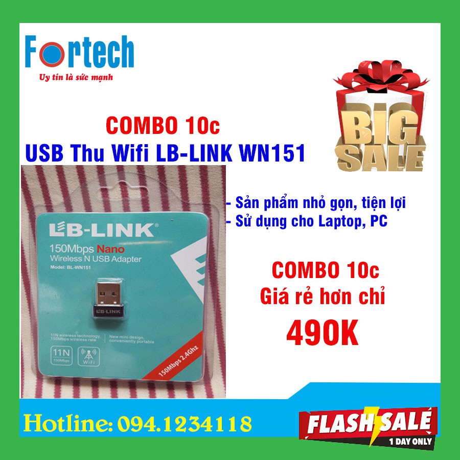 COMBO 10c USB thu wifi LB-Link WN151 - Bảo hành 12 tháng.