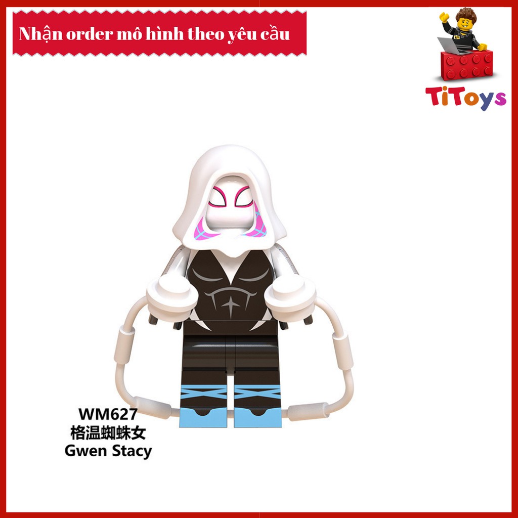 Minifigures Các Nhân Vật Spider Man - Đồ chơi Lắp ghép Xếp hình Non Lego WM6052