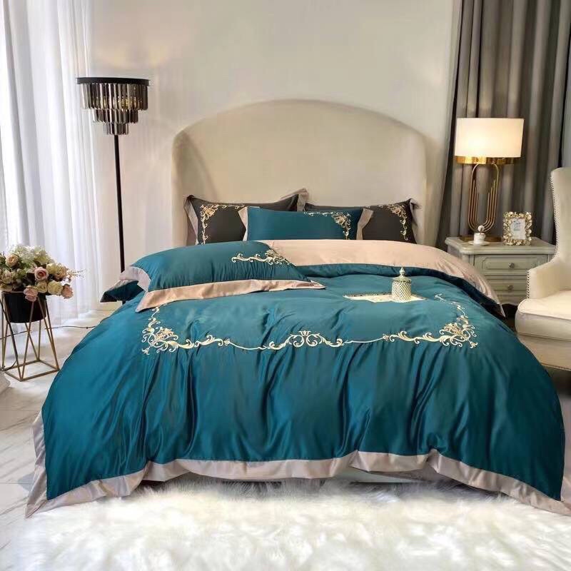 bộ lụa 4 món thêu hoàng giá siêu mềm mịn