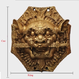 Gương Hổ Phù  "Đồng" ngậm kiếm 14.5cm/22.5cm_video(trấn trạch,chế sát khí,hóa giải phong thủy...)