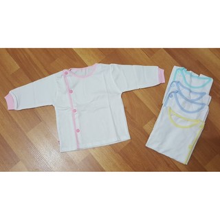 Áo sơ sinh bác sỹ Nanio tay dài trắng