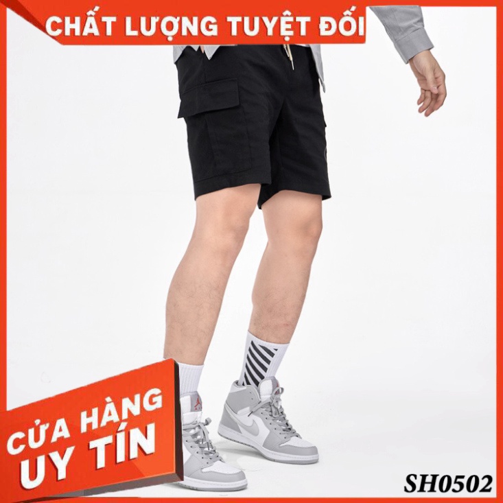 Quần Sooc Kaki Túi Hộp Unisex ROUGH Dáng Short Cộc Ulzzang Hàn Quốc - Hàng nhập khẩu