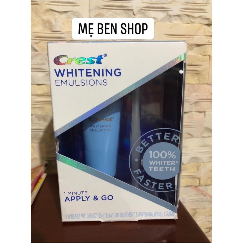 Gel tẩy trắng răng Crest Whitening Emulsions 25g