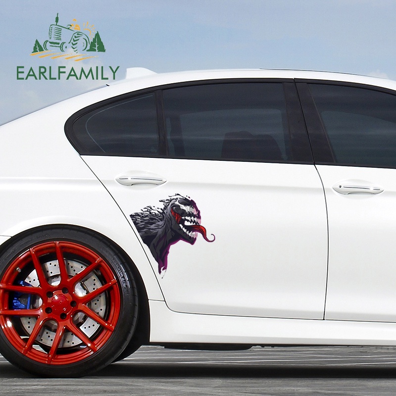 Sticker vinyl Dán Trang Trí Xe Hơi Chống Nước Chống Trầy 13x12.3cm In Họa Tiết venom joey Dodge