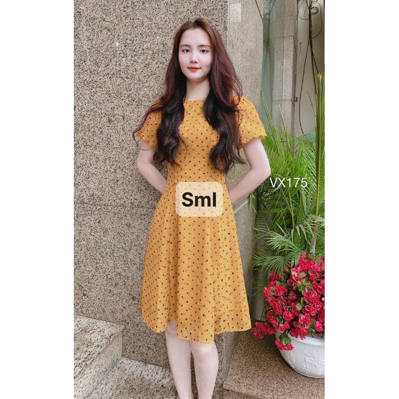 [Mã WASTMINI giảm 10% tối đa 30K đơn 150K] Váy xòe bi tằm xinh xắn