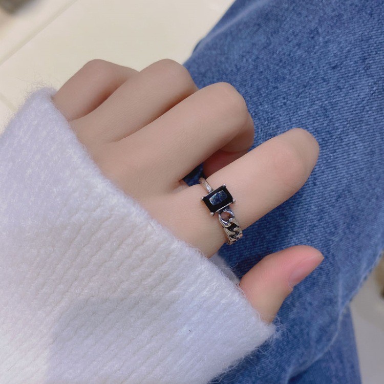 Nhẫn Nữ Hình dạng xoắn Nối Phong cách Âu Mỹ Làm như cũ Màu bạc Làm bằng tay Cổ điển NH-068