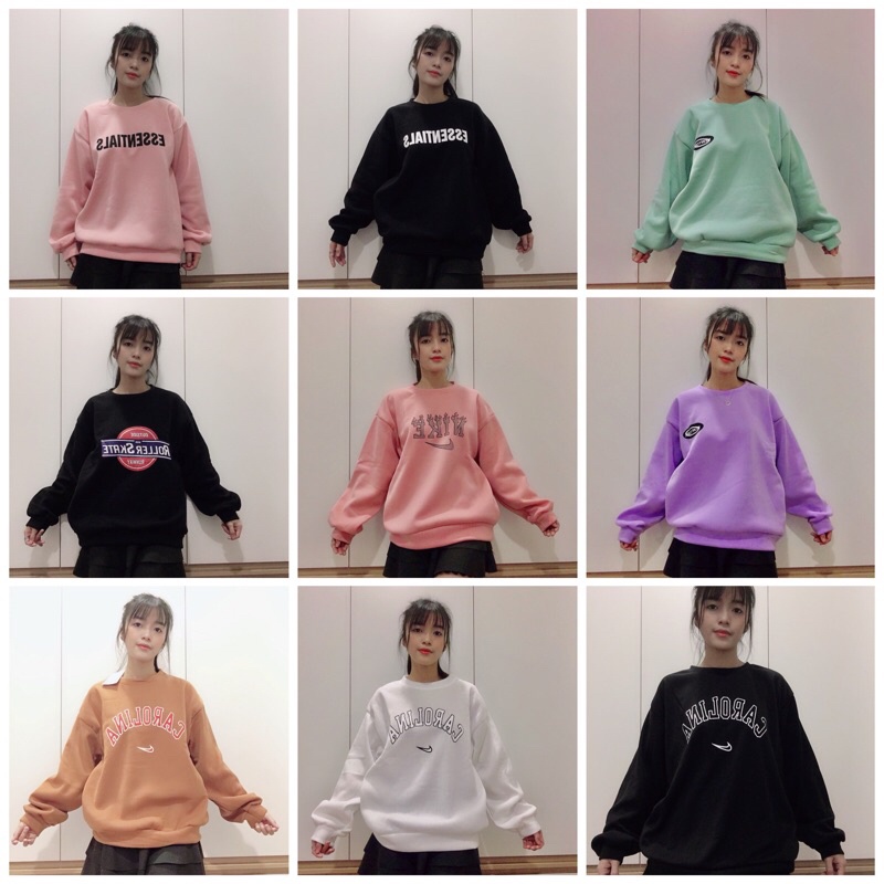 Áo hoodie sweater nỉ bông Qc loại 1 dày dặn đanh vải dưới 70kg bao vừa | BigBuy360 - bigbuy360.vn