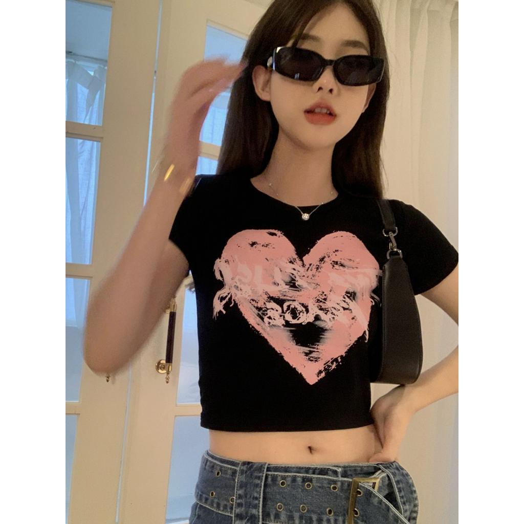 Áo Thun Dáng Ôm In Chữ Love Thời Trang Mùa Hè 53793