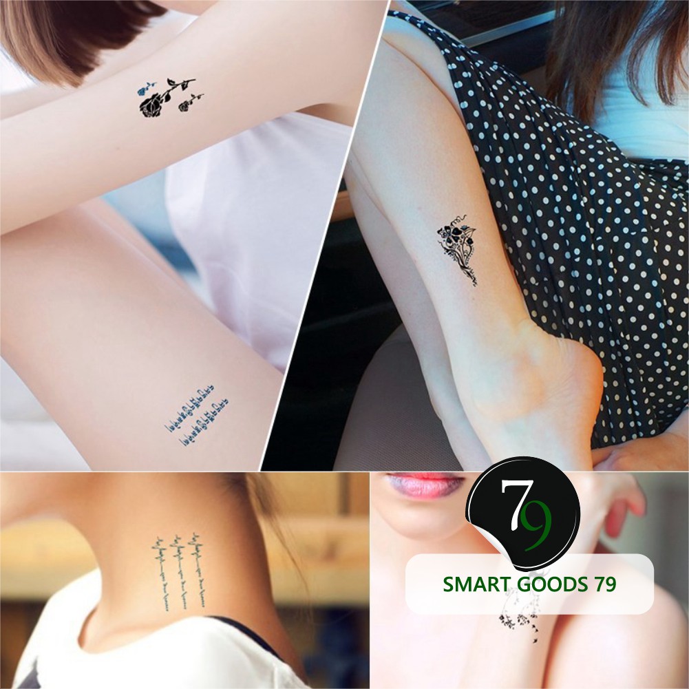 [Freeship hàng cao cấp] Bô Hình xăm mini nhỏ đẹp dán chân tay lưng tạm thời cho nam nữ xinh cute tattoo nghệ thuật