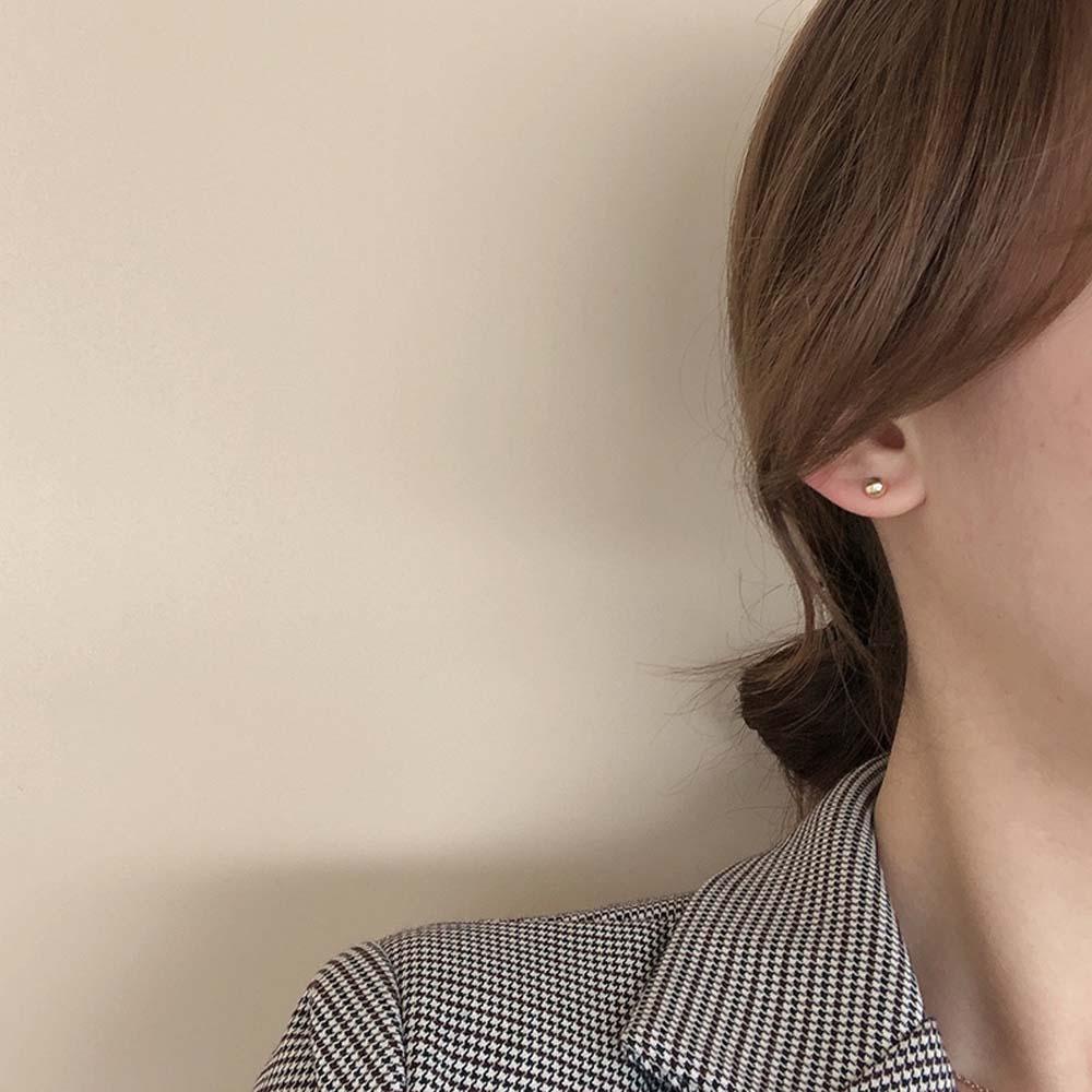 Bông Tai Hình Quạt VANES1 Bằng Hợp Kim Đơn Giản Thời Trang Phong Cách Hàn Quốc