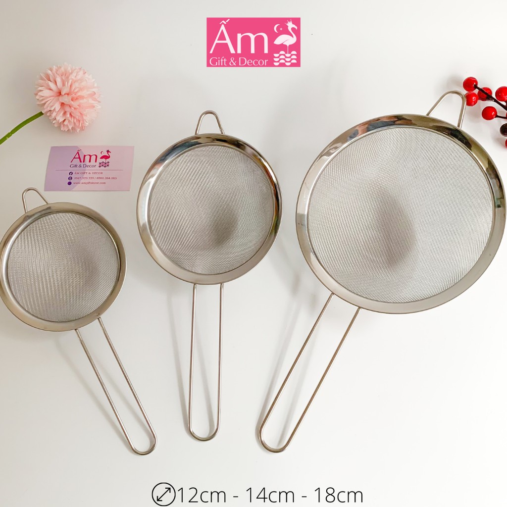 Rây Lọc Cháo Ấm Baby Chất Liệu Inox Lọc Bột Và Thức Ăn Cho Bé Ăn Dặm Ấm Gift Decor