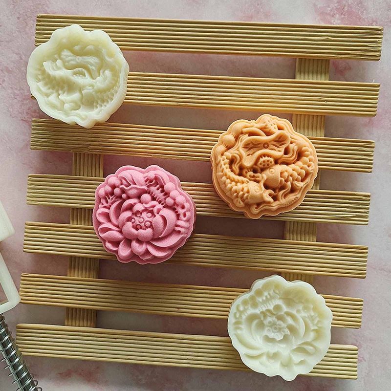 Khuôn Làm Bánh Trung Thu 150g Hình Hoa Sen