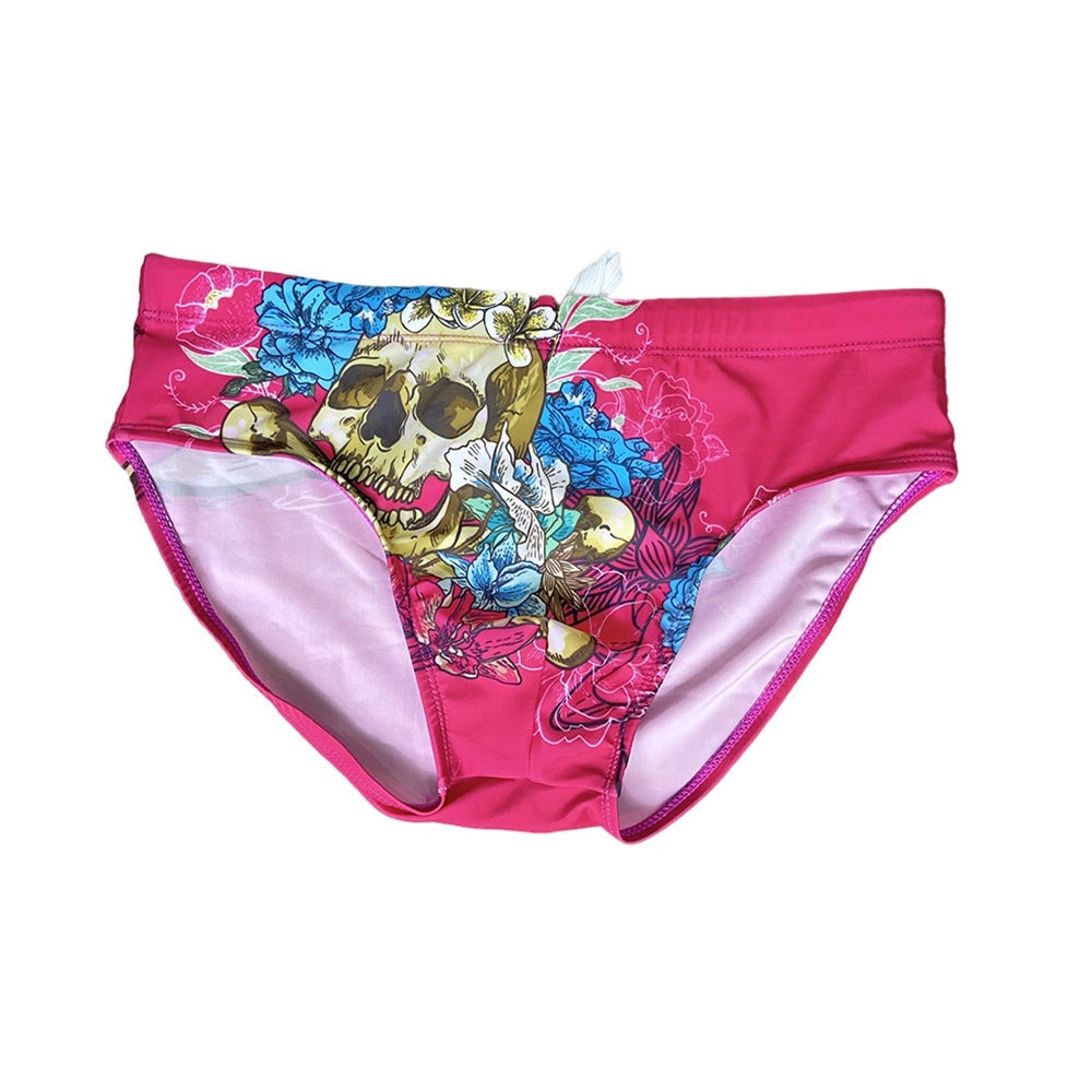 P001 Quần Bơi Lưng Thấp Co Giãn In Hình Đầu Lâu Chống Rung Lắc Gợi Cảm Cho Nam S | BigBuy360 - bigbuy360.vn