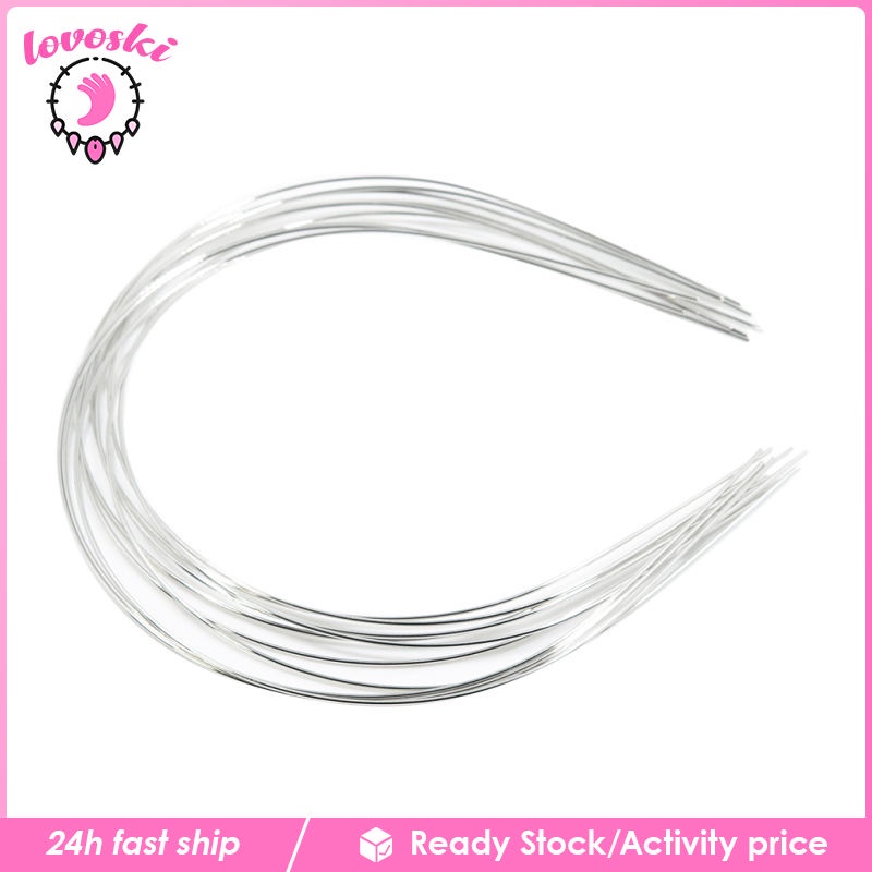 Set 10 Băng Đô Cài Tóc Bằng Thép Không Gỉ 1.2mm