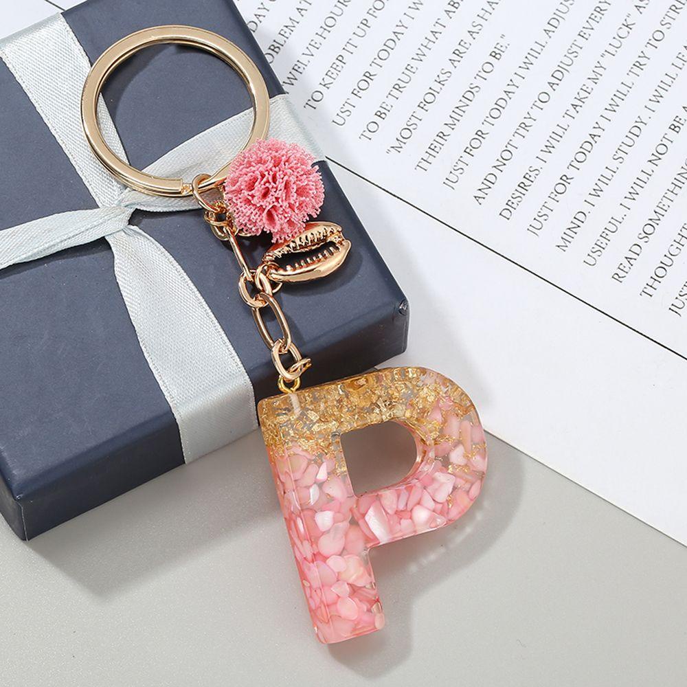 MXGOODS 1 Móc Khóa Hình 26 Chữ Cái Gắn 26 Chữ Số Và 26 Quả Cầu Lông Xù Đáng Yêu