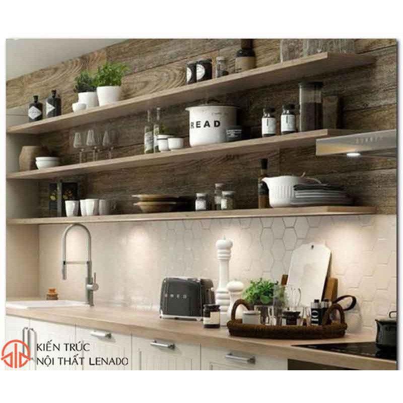 Kệ treo tường gỗ Rộng 1m2 x sâu 15cm (đen,nâu,vàng,trắng)