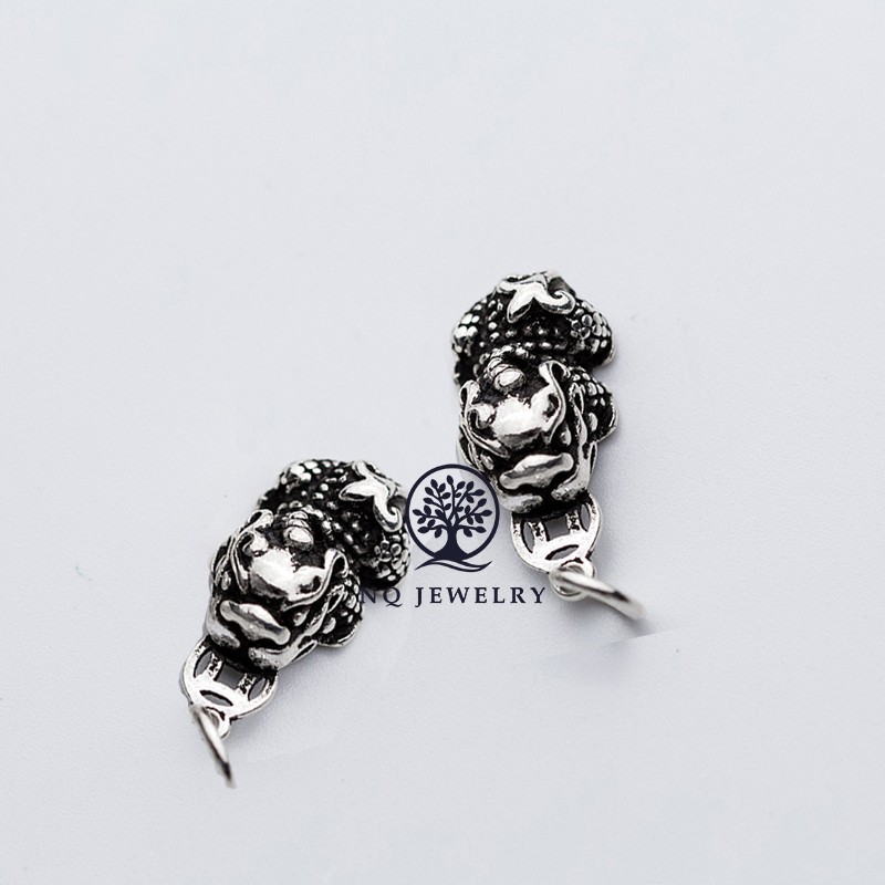 Charm bạc tỳ hưu mặt treo