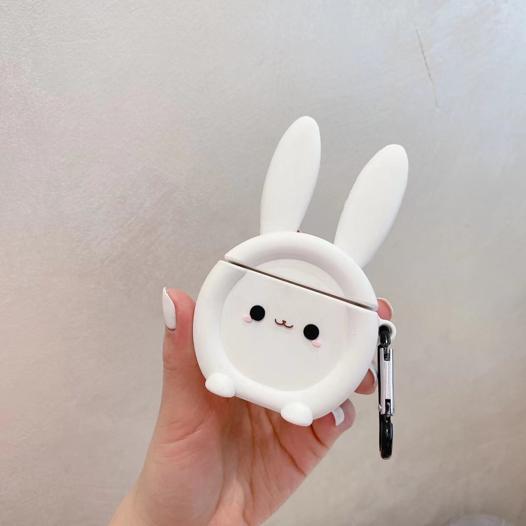 Vỏ Bảo Vệ Hộp Sạc Tai Nghe Airpods 1 / 2 / 3 Hình Thỏ Dễ Thương