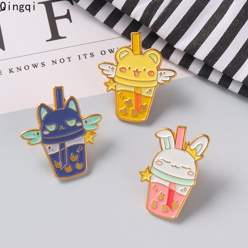 Ghim cài áo Miss Zoe hình cốc nước hoạt hình vui nhộn dễ thương cho trẻ em bạn bè