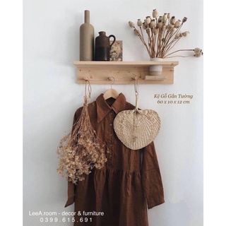Kệ Gỗ Gắn Tường - Phụ Kiện Decor Chụp Hình (Gỗ Tần Bì Cao Cấp)