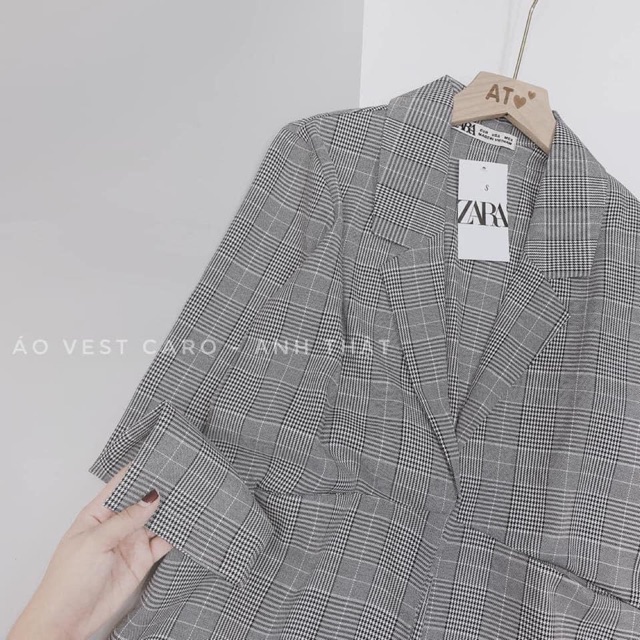 Áo Blazer kẻ sọc dáng công sở kèm ảnh thật