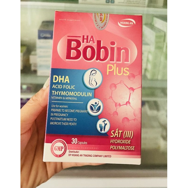 BOBIN Plus _ Vitamin bổ bầu tổng hợp lọ 30 viên, date mới nhất.