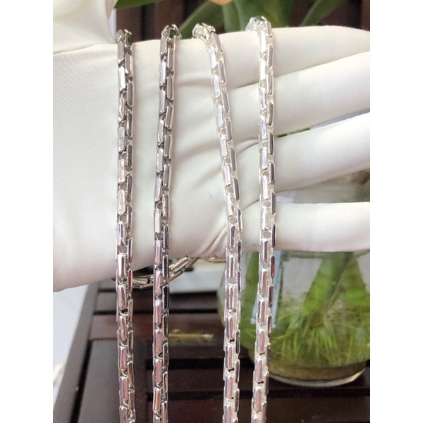 Dây chuyền nam bạc mắt xích dây bản bạc 950 dài 55cm-Minh Tâm Jewelry