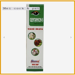 Gentamycin 5 xịt mắt chó mèo chai 50ml