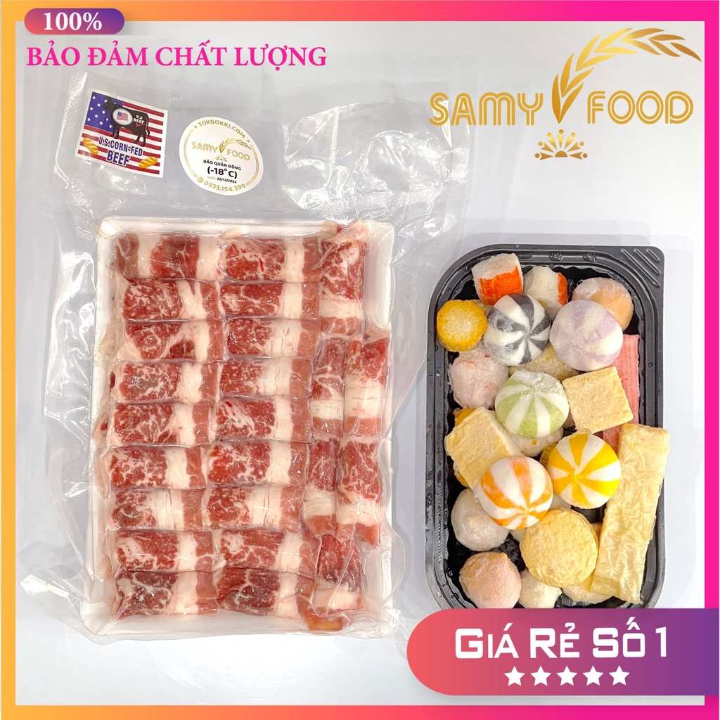 500G BÒ BA CHỈ + HỘP 500G MIX VIÊN THẢ LẨU MALAYSIA