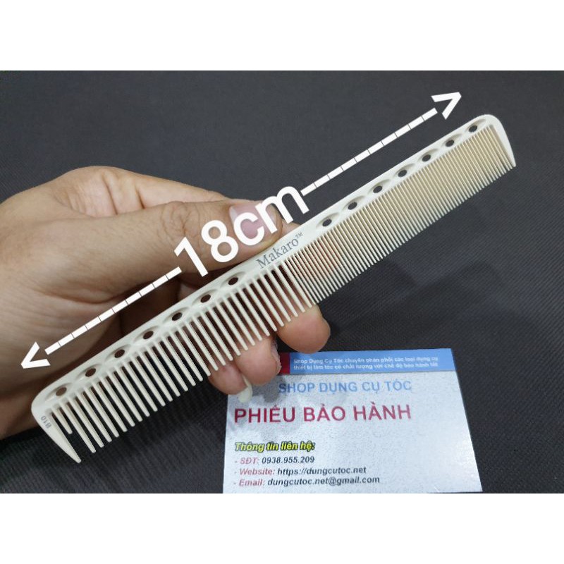 Lược Cắt Tóc Makaro B10, Lược Cắt Tóc Nữ 18cm Hàng Cao Cấp Có Vạch Chia.(Ảnh thật)