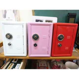  Két sắt mini CH-0431 tủ đựng tiền đựng trang sức và các vật phẩm giá trị   còn hồng   