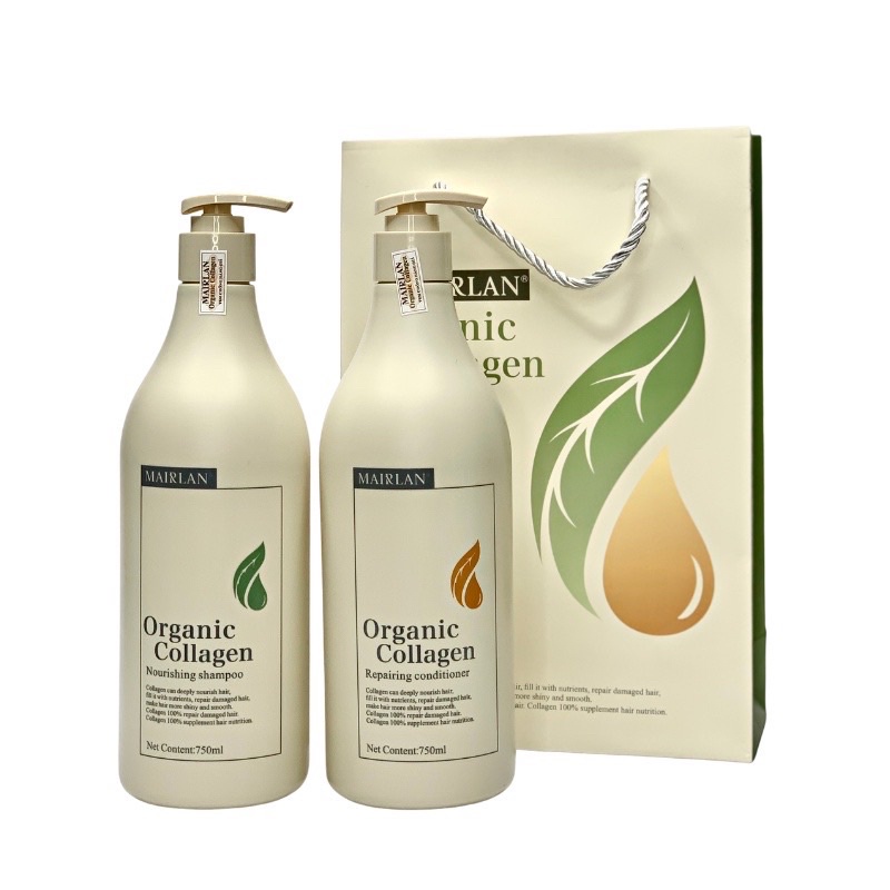 COMBO GỘI -XẢ-HẤP NGĂN RỤNG CHỐNG XƠ RỐI CAO CẤP MAIRLAN ORGANIC COLLAGEN
