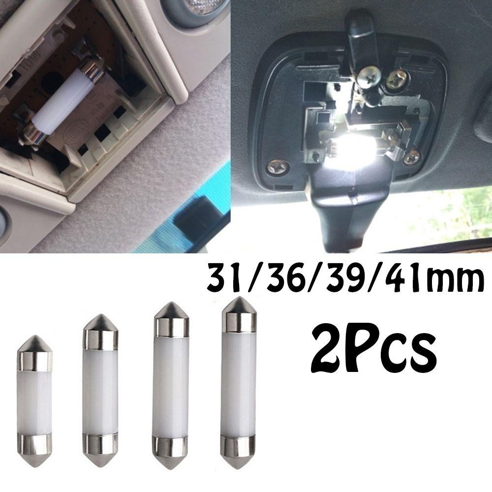 MYRONGVN Bộ 2 ĐèN LED ChiếU SáNg TrắNg 12V C5W Cho Xe Hơi