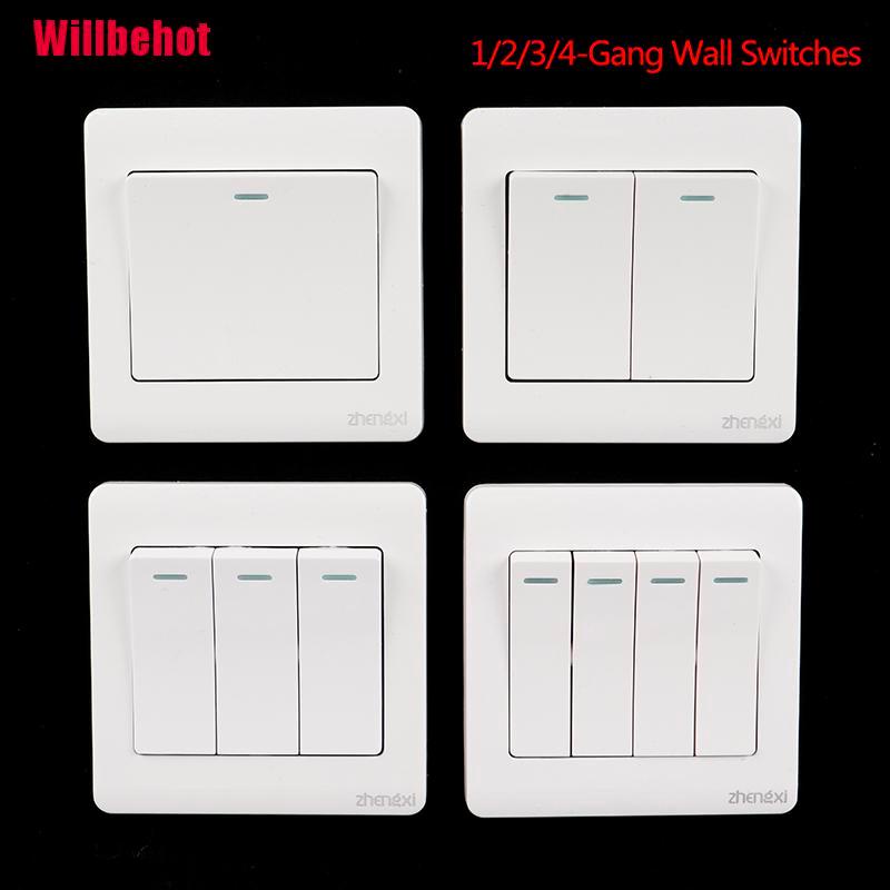 Công Tắc Đèn Gắn Tường 1 / 2 / 3 / 4 1 Chiều Tiện Dụng