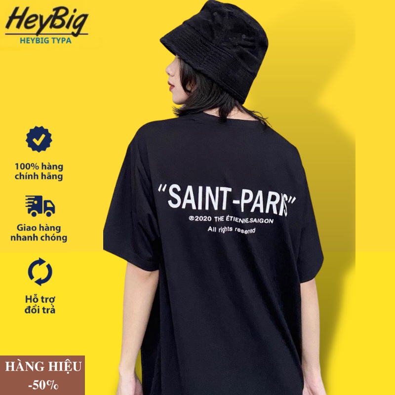 Áo Thun Tay Lỡ Form Rộng SAINT PARIS cotton 100% 4 chiều cao cấp Hottrend 2022