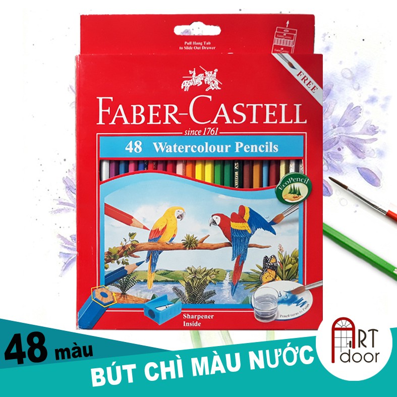 [ARTDOOR] [TẾT SALE 20%] Faber Castell 24/36 Màu Chì Nước (hộp giấy)