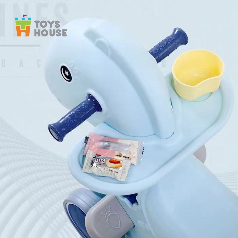 Ngựa bập bênh kiêm xe đẩy bé đi chơi - xe chòi chân hình ngựa - 3 trong 1 Toyshouse có nhạc 2021 tiêu chuẩn châu Âu